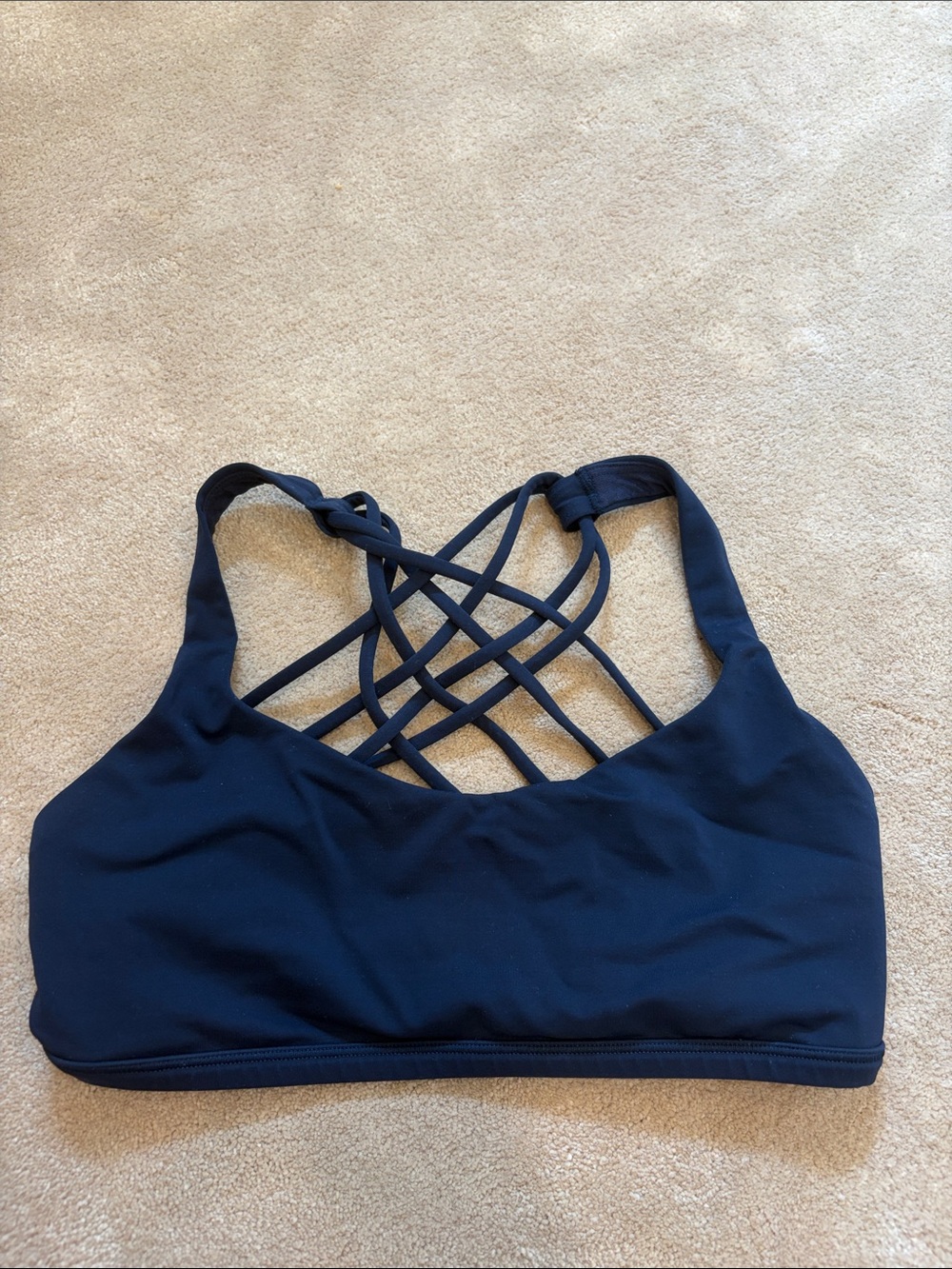 Navy blue sports bra